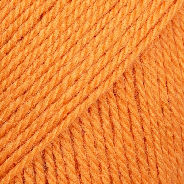 DROPS Flora Uni Color Garn - 50 g - Mandarine DROPS Flora Uni Color Garn - 50 g - Mandarine