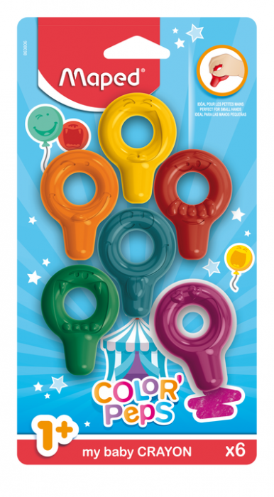 Das Buntstiftset - Maped - Baby-Kunststoffmalstifte im 6er-Pack Das Buntstiftset - Maped - Baby-Kunststoffmalstifte im 6er-Pack