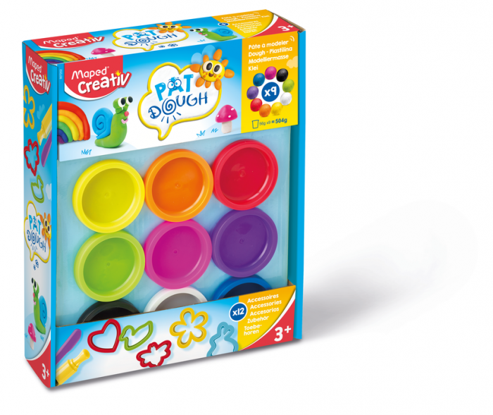 Tonset - Maped Pat´Dough - 9 Gläser + 12 Zubehörteile (ab 3 Jahren) Tonset - Maped Pat´Dough - 9 Gläser + 12 Zubehörteile (ab 3 Jahren)
