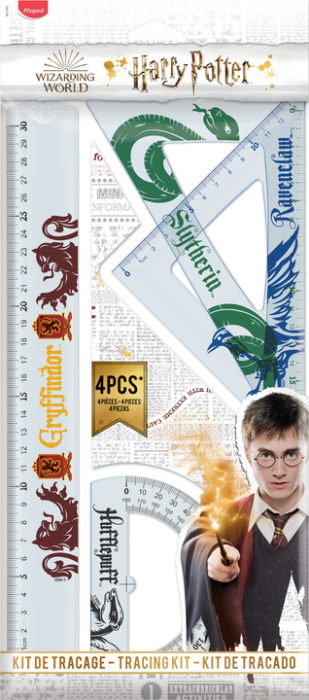 Harry Potter - Linealset 4-teilig 30 cm Harry Potter - Linealset 4-teilig 30 cm