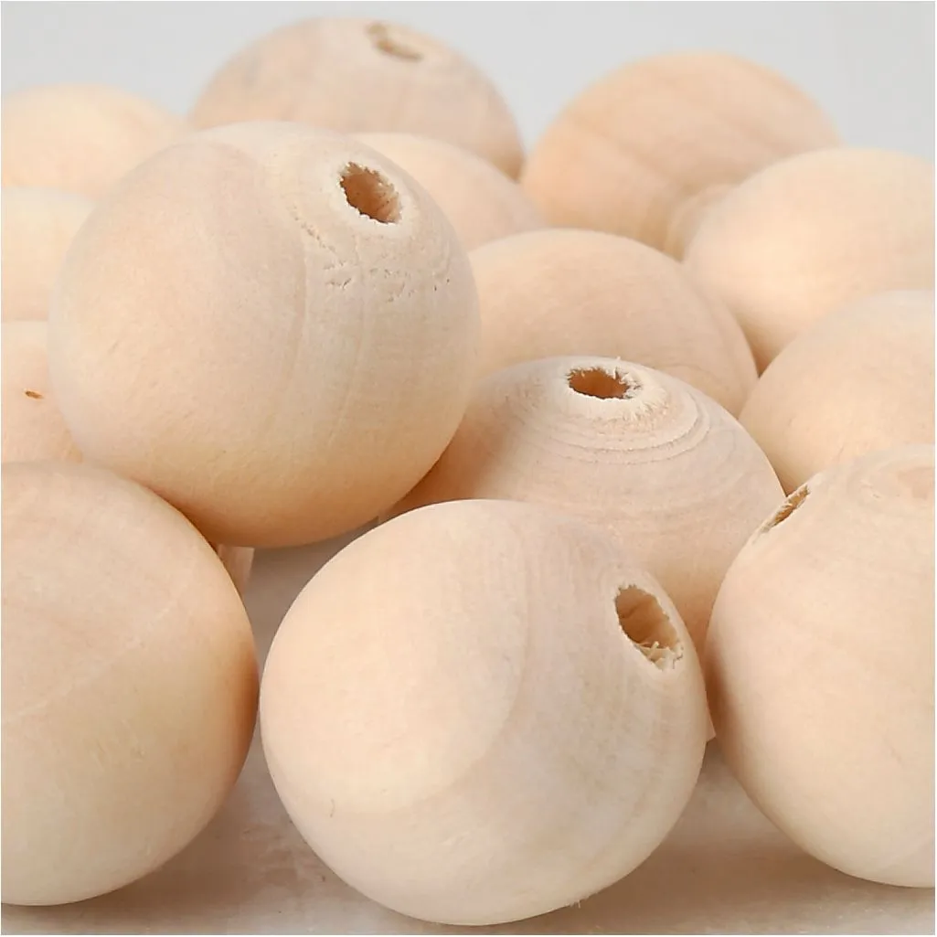 Holzperlen - 20 mm - 14 Stk Holzperlen - 20 mm - 14 Stk