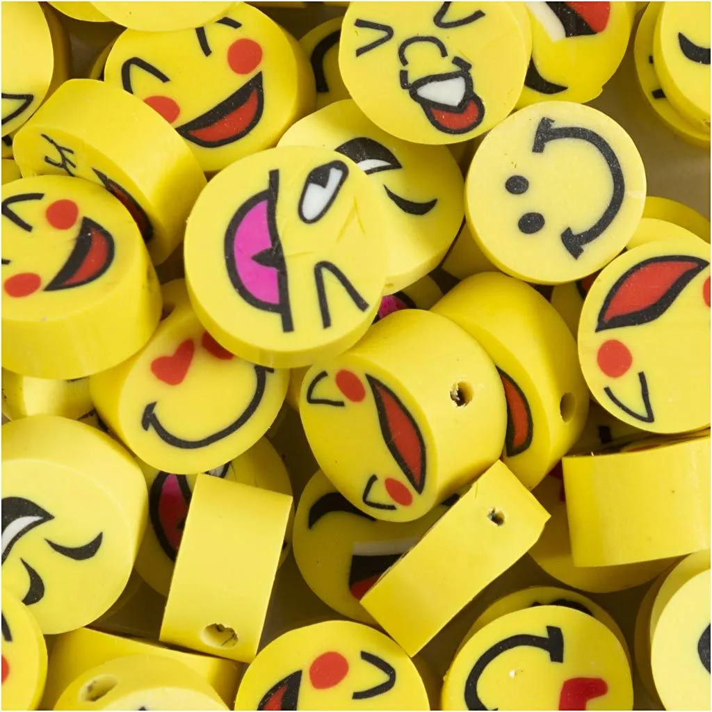Figurenperlen - Smiley - 60 Stk Figurenperlen - Smiley - 60 Stk