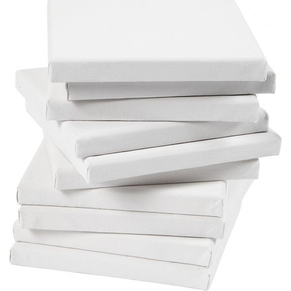 Leinwand - wei - 20 x 20 cm - 80 Stk