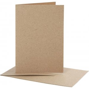 Postkarte mit Umschlag - Natur - 10,5 x 15 cm - 10 Stk Postkarte mit Umschlag - Natur - 10,5 x 15 cm - 10 Stk