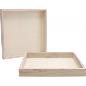 Holzrahmen mit Rand - 24,5x24,5x3 cm - 10 Stk Holzrahmen mit Rand - 24,5x24,5x3 cm - 10 Stk