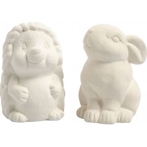 Rettendes Tier - weiß - Igel und Hase - 2 Stk Rettendes Tier - weiß - Igel und Hase - 2 Stk