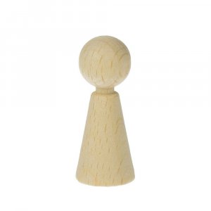Konische Holzfigur 15 x H 36 mm - gebleicht 6 Stk. Konische Holzfigur 15 x H 36 mm - gebleicht 6 Stk.