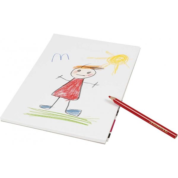 Zeichenblock - wei - A4 - 50 Blatt