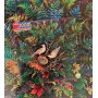 Puzzle 1008 Teile - Vogel im Farnbusch