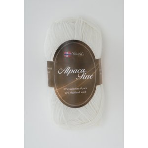 Wikingergarn Alpaka Fein 50g - Weiß (600) Wikingergarn Alpaka Fein 50g - Weiß (600)