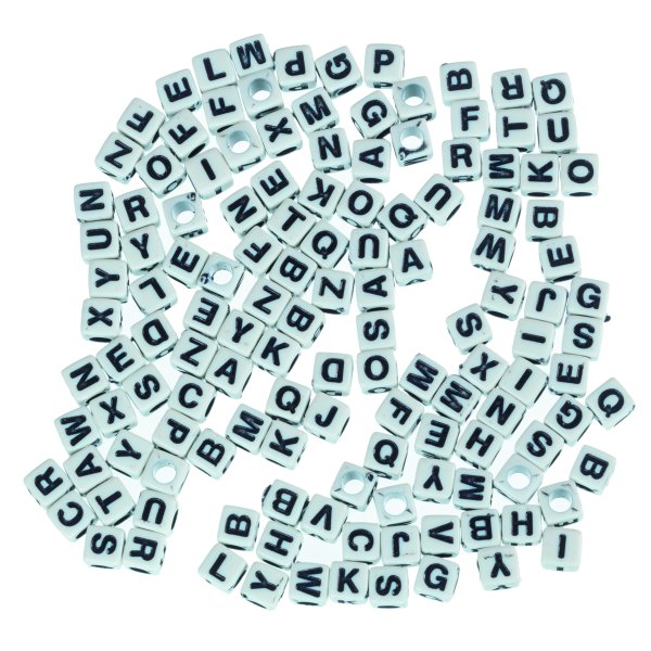 Buchstabenperlen in verschiedenen Farben - 130 Stk