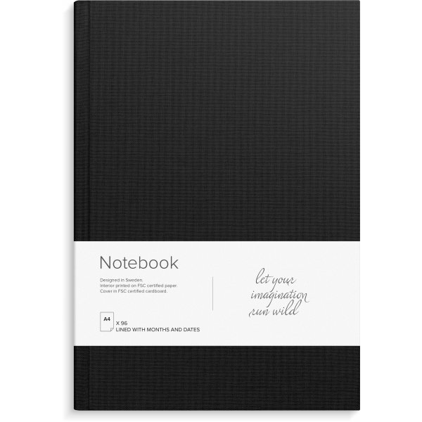 Notizbuch - Schwarz - liniert A4