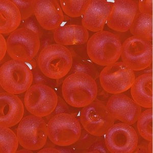 Rocailleperlen ø 5,5 mm - orange 17 g matt transparent Rocailleperlen ø 5,5 mm - orange 17 g matt transparent