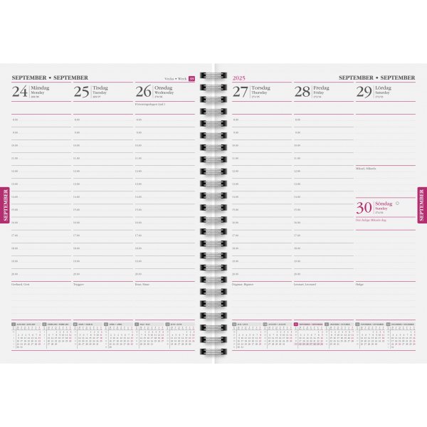 Lehrerkalender - A5 - schwarzer Einband - Almanacksfrlaget