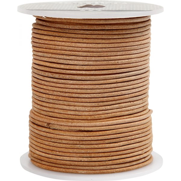 Lederband - Beige - 2 mm - 50 m