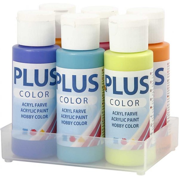 Plus Color Hobbyfarbe - bunt - 6 x 60 ml Plus Color Hobbyfarbe - bunt - 6 x 60 ml