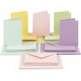 Karten und Umschlge - Pastellfarben 11,5 x 16,5 cm - 50 Sets