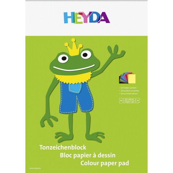 Block aus farbigem Papier A3 130 g - 10 Seiten