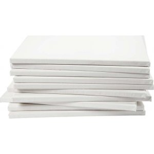 Leinwand - weiß - 40 x 40 cm - 40 Stk Leinwand - weiß - 40 x 40 cm - 40 Stk