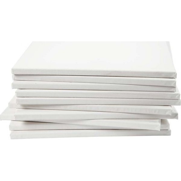 Leinwand - wei - 40 x 40 cm - 40 Stk