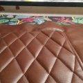 Kundenbild Polsterstoff Vinyl / Kunstleder Braun - 140 cm