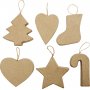 Weihnachtsdekorationen - Pappmach - 6 Stk