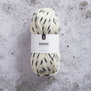 Raggi 100g - Natur mit schwarzen Streifen Raggi 100g - Natur mit schwarzen Streifen