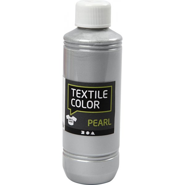 Textilfarbe - Silber - Perlmutt - 250 ml