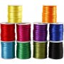 Satinschnur - krftige Farben - 10 x 50 m