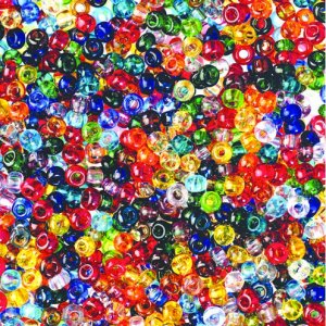 Rocailleperlen transparent - gemischte Farben Rocailleperlen transparent - gemischte Farben