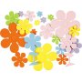 Dekorative Gummiblumen - gemischte Farben - 100 Stk