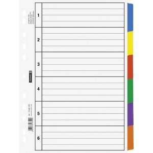 Register für Ringbuch - A4-Hartfaserplatte - 5 Register Register für Ringbuch - A4-Hartfaserplatte - 5 Register