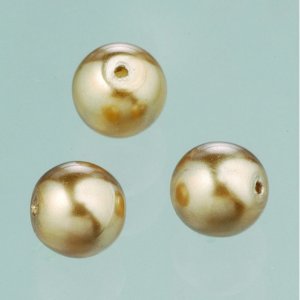 Glasperlen Wachs Glanz 6 mm - Hellbraun 40 Stk. Glasperlen Wachs Glanz 6 mm - Hellbraun 40 Stk.