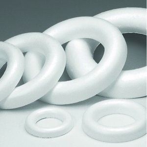 Styroporring mit flacher Rückseite ø 120 mm Styroporring mit flacher Rückseite ø 120 mm