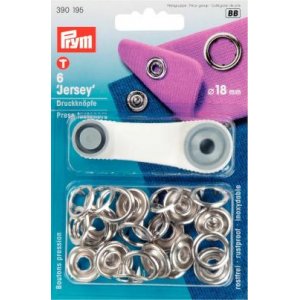 Nieten-Druckknöpfe Jersey br 18mm silberfarben 6 Stk Nieten-Druckknöpfe Jersey br 18mm silberfarben 6 Stk
