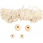 Mini-DIY-Kit - Makramee-Eiskristall/Schneeflocke