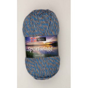 Wikingergarn Sportlappen 50g - Grau/Blau (570) SR Wikingergarn Sportlappen 50g - Grau/Blau (570) SR