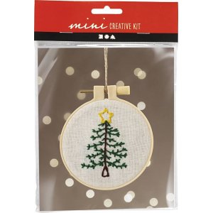 Mini DIY Kit Stickerei - Weihnachtsbaum Mini DIY Kit Stickerei - Weihnachtsbaum