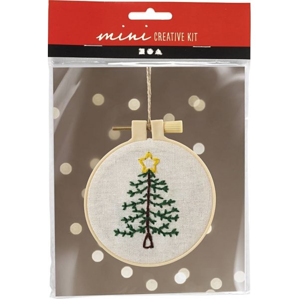 Mini DIY Kit Stickerei - Weihnachtsbaum