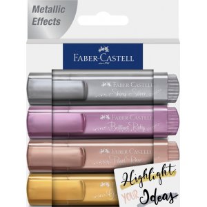 Textmarker - Faber-Castell - Metallic - 4 Stk Textmarker - Faber-Castell - Metallic - 4 Stk