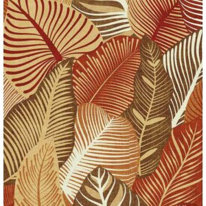 Wachstuch Elegance große Blätter rot/braun Wachstuch Elegance große Blätter rot/braun