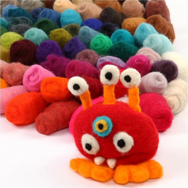 Kardierte Wolle - 86 x 10 g