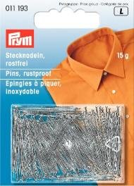 Knopfnadeln aus Messing in silberner Farbe Knopfnadeln aus Messing in silberner Farbe