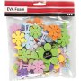 Dekorative Gummiblumen - gemischte Farben - 100 Stk