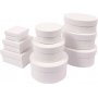 Papierbox, quadratisch, 10x10x4, 8x8x3,5, 9x8x3, 3 Stk