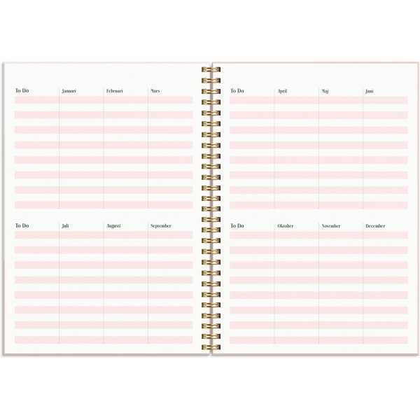 Kalender 24/25 - Lebensplaner rosa horizontal