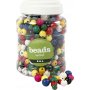 Holzperlen - rund - gemischte Farben - 400 ml