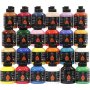 Pigment Art School - gemischte Farben - seidenmatt - 24 x 500 ml