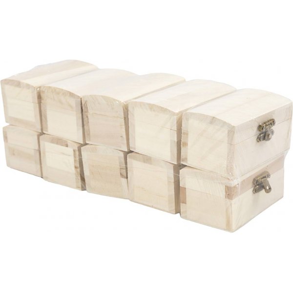 Schatztruhe/Schmuckkstchen - 9 x 5,2 x 4,9 cm - 10 Stk