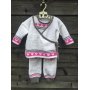 Strickmuster - Wickeljacke und Hose mit Herzen
